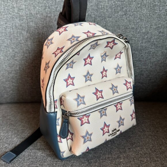 NWT! RARE! Coach Mini Charlie Backpack with Western Star Print F72775 - Picture 2 of 12
